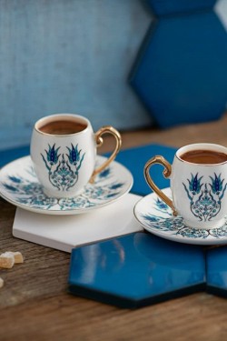 Iznik Coffee Cup for 2 Persons