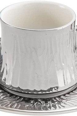 Cactus Titanium Platin Set of 2 Coffee Cups