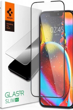 14 Plus / 13 Pro Max Glas-Displayschutzfolie, vollständig abdeckend, GLAS.tR SLIM, vollständige Abdeckung, Schwarz – AGL03383
