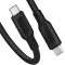 DuraSync USB-C to USB-C 3.2 100W Kevlar Fast Charge and 480mb/s Data Rate Cable (1 Meter) C10C3 Black - 000CA25705