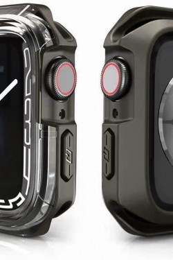 Watch 7 45 mm ile Uyumlu Akıllı Saat Ekran Koruyuculu TPU Kılıf, Siyah