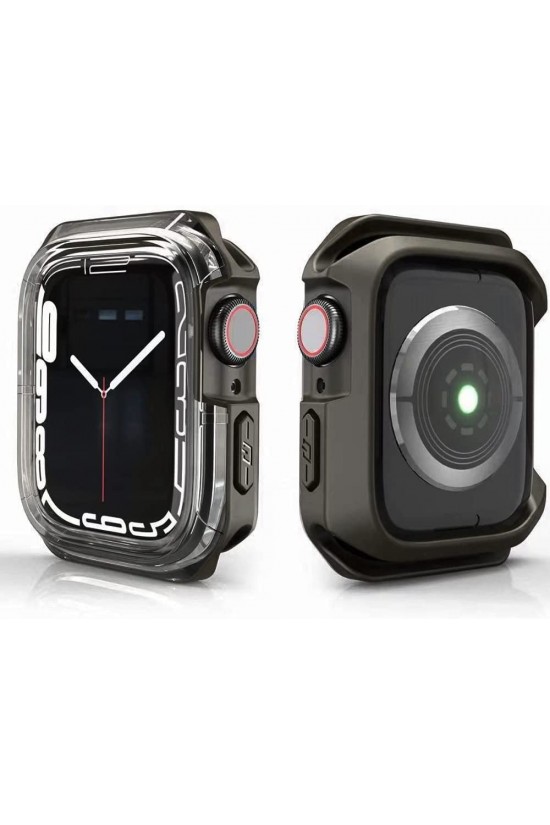 Watch 7 45 mm ile Uyumlu Akıllı Saat Ekran Koruyuculu TPU Kılıf, Siyah Watch 7 45 mm ile Uyumlu Akıllı Saat Ekran Koruyuculu TPU Kılıf, Siyah