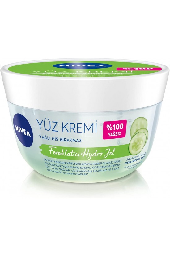 Ferahlatıcı Hydro Nemlendirici Yüz Kremi 100 ml, Yağlı Ciltler İçin, Makyaj Bazı, 24 Saat Cilt Nemlendirici, Yağlı His Bırakmayan Formül Ferahlatıcı Hydro Nemlendirici Yüz Kremi 100 ml, Yağlı Ciltler İçin, Makyaj Bazı, 24 Saat Cilt Nemlendirici, Yağlı His Bırakmayan Formül