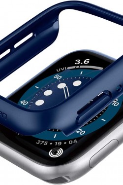 Watch Seri 6/5/4/SE (44 mm) ile Uyumlu Kılıf Thin Fit Metallic Blue - ACS02223