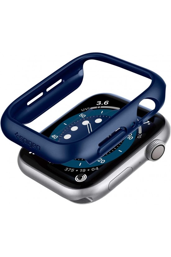Watch Seri 6/5/4/SE (44 mm) ile Uyumlu Kılıf Thin Fit Metallic Blue - ACS02223 Watch Seri 6/5/4/SE (44 mm) ile Uyumlu Kılıf Thin Fit Metallic Blue - ACS02223
