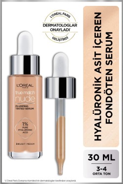 True Match Nude Serum Fondöten (3-4 Light Medium, 30 ml)