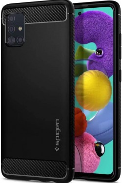 Galaxy A51 Hülle Rugged Armor Mattschwarz - ACS00563