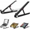 X1 Laptop Seası, Katlanabilir, Tablet Seası, Alüminyum Alaşım, Online Sınıf Çalışması, şu İyileştirme, Isı Dağılımı Macbook, iPad ve 10-15,6 inç Olan Tüm Cihazlar ile Uyumlu. Siyah