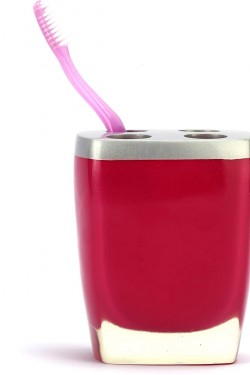 Diş Fırçalık Gri Pembe Poliresin Model