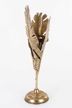 BZEFL16144 Metal Yaprak Mumluk 20x64 cm