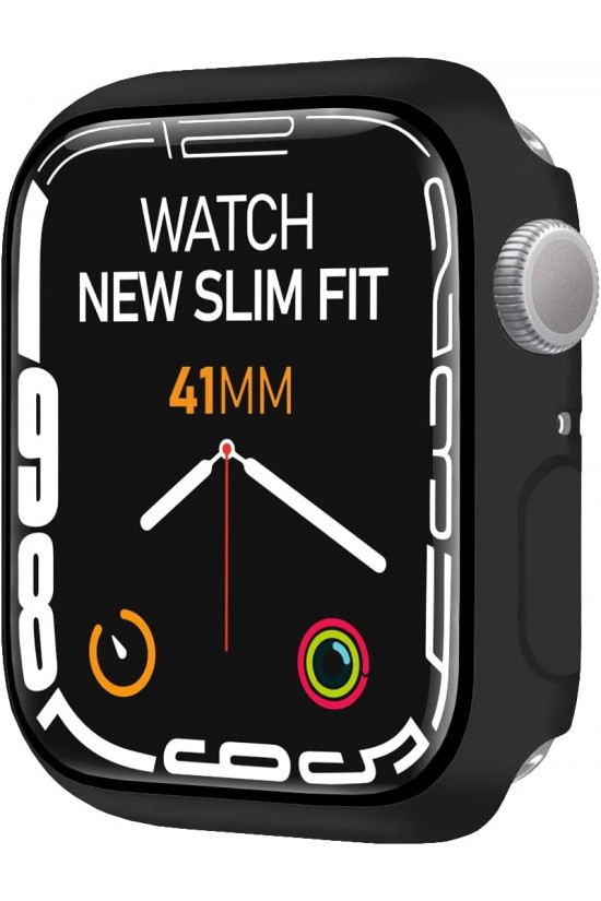 Watch 8/7 Uyumlu New Slim Fit Kılıf 41mm, Ekran Koruyuculu Akıllı Saat Kılıfı (Siyah) Watch 8/7 Uyumlu New Slim Fit Kılıf 41mm, Ekran Koruyuculu Akıllı Saat Kılıfı (Siyah)