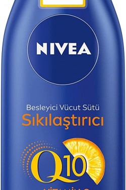 Sıkılaştırıcı Vücut Sütü Q10 + C Vitamini (250 ml), 48 Saat Vücut Nemlendirme, 10 Günde Sıkılaşma, Kuru Ciltler için, Vücut Bakım