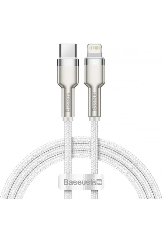 Cafule Metal Serisi, 20 W USB-C & Lightning Şarj & Data Aktarım Kablosu, 1 Metre, Beyaz, CATLJK-A02 Cafule Metal Serisi, 20 W USB-C & Lightning Şarj & Data Aktarım Kablosu, 1 Metre, Beyaz, CATLJK-A02