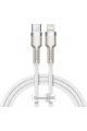 Cafule Metal Serisi, 20 W USB-C & Lightning Şarj & Data Aktarım Kablosu, 1 Metre, Beyaz, CATLJK-A02 Cafule Metal Serisi, 20 W USB-C & Lightning Şarj & Data Aktarım Kablosu, 1 Metre, Beyaz, CATLJK-A02