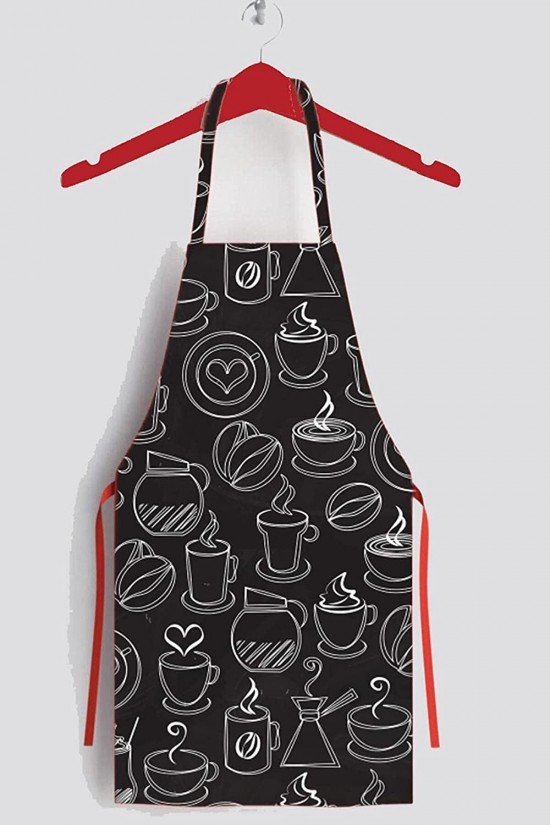 Tablier Muk résistant aux taches de café noir Taille standard 50x70 Tablier Muk résistant aux taches de café noir Taille standard 50x70