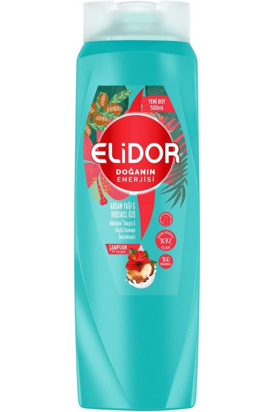 Doğanın Enerjisi Saç Bakım Şampuanı Argan Yağı ve Hibiskus Özü Dökülme Karşıtı ve Güçlü Uzamayı Destekleyici (1 x 500 ml) Doğanın Enerjisi Saç Bakım Şampuanı Argan Yağı ve Hibiskus Özü Dökülme Karşıtı ve Güçlü Uzamayı Destekleyici (1 x 500 ml)