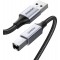 USB 2.0 A - USB 2.0 Tip B Yazıcı Kablosu, Naylon Alüminyum kabuk örgülü Kablo. (2M)