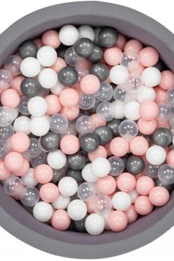 Bubble Pops Pembe Top Havuzu - Beyaz/Şeffaf/Pembe/Gri Toplar