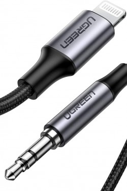 MFi Lightning auf 3,5 mm geflochtenes Audiokabel 1 Meter