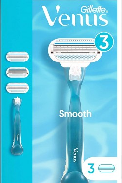Smooth Kadın Tıraş Makinesi + 3 Yedek Tıraş Bıçağı