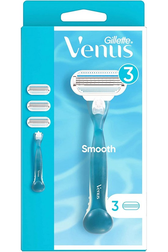 Smooth Kadın Tıraş Makinesi + 3 Yedek Tıraş Bıçağı