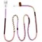 Handgefertigtes Purple Mix Micro Android Lade- und Datenkabel, 100 cm