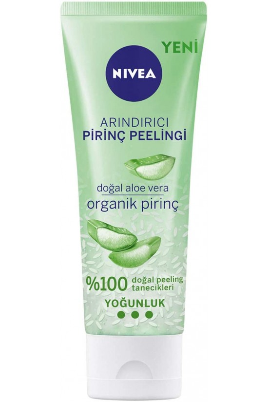 Arındırıcı Organik Pirinç Peeling 75 ml, Karma Ciltler, e Vera ile Yüz Bakım, Cildi Arındırır, Etkili Yüz Temizleme