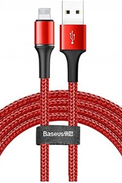 H, 1,5 A USB-A- und Lightning-Lade- und Datenübertragungskabel, 2 Meter, rot