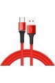 H, Câble de charge et de transfert de données USB-A et USB-C 3,0 A, 1 mètre, rouge H, Câble de charge et de transfert de données USB-A et USB-C 3,0 A, 1 mètre, rouge