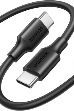 USB C to USB C 3A Hızlı Şarj ve Data Kablosu Siyah 2 Metre