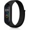 Mi Band 4 5 6 İle Uyumlu Kordon Ayarlanabilir Naylon Elastik Spor Yedek Bileklik Renkli Kayışı Kaliteli Hasır Örme Kordon Kayış (Siyah)