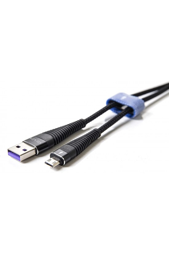 SHAZA USB MICRO 5A 100W Braided Fast Charge and Data Cable 3 Meters SHAZA USB MICRO 5A 100W Braided Fast Charge and Data Cable 3 Meters