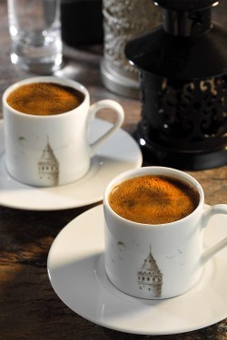 Istanbul Galata Tower 4 Piece Coffee Set for 2 People, Standard, 90 ml