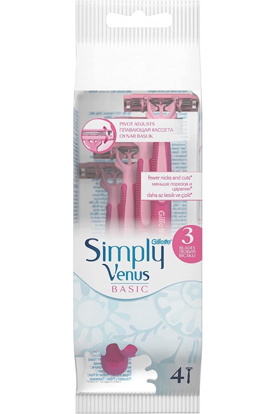 Simply  3 Basic Kullan At Kadın Tıraş Bıçağı 4'lü