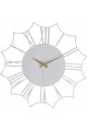 MDS-50 Ela Metal Duvar Saati, Beyaz, 50x50 cm