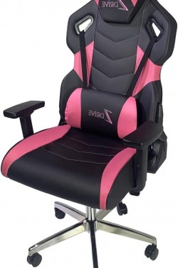 Gaming Chair Swan - Black/Pink, 57x68x130 cm