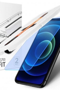 12 Pro Max Glas-Displayschutzfolie, einfache Installation, GLAS.tR EZ Fit AntiBlue HD (2 Stück) – AGL01794
