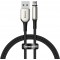 Zinc Magnc, 2,0 A, USB-A et Micro USB, câble de charge et de transfert de données, pointe magnétique et lumière, charge rapide, 1 mètre, noir, CAMXC-H01