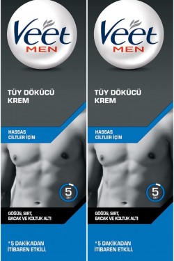 Tüy Dökücü Krem Erkeklere Özel, Hassas Cilt (2 x 200 ml)