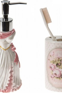 SIVI SABUNLUK,DİŞ FIRÇALIK 2 Lİ BANYO S,LADY VE PEMBE ÇİÇEKLİ