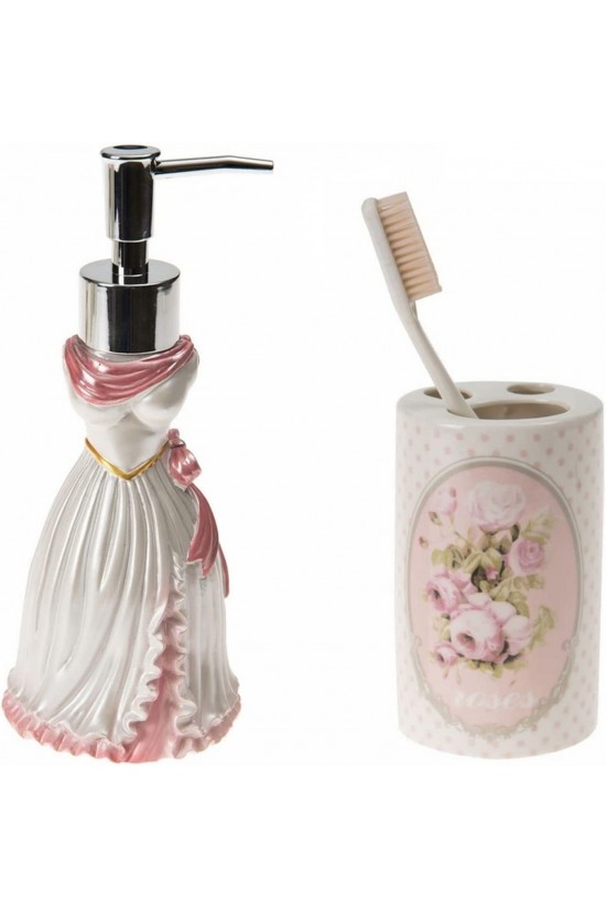 SIVI SABUNLUK,DİŞ FIRÇALIK 2 Lİ BANYO S,LADY VE PEMBE ÇİÇEKLİ SIVI SABUNLUK,DİŞ FIRÇALIK 2 Lİ BANYO S,LADY VE PEMBE ÇİÇEKLİ