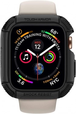 Watch Seri 8/7/6/SE/SE2/5/4 (44mm) ile Uyumlu Kılıf Tough Armor Black - 062CS24477
