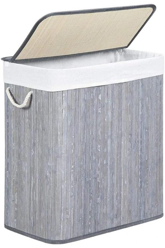 Naturel Bambu Çamaşır Sep Mega Boy HMNV333-SVR GRİ