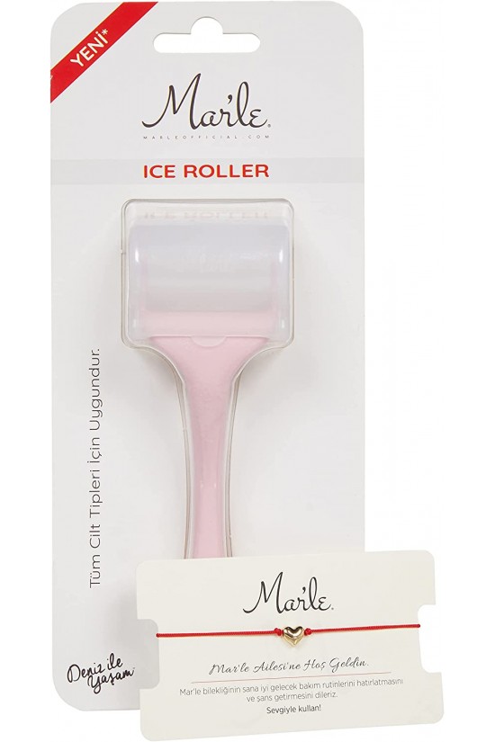 Mar'le Cilt Sıkılaştırıcı Pembe Ice Roller Yüz Masaj Al Mar'le Cilt Sıkılaştırıcı Pembe Ice Roller Yüz Masaj Al