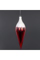 Boule de Noël goutte blanche/rouge 18x61 cm Boule de Noël goutte blanche/rouge 18x61 cm