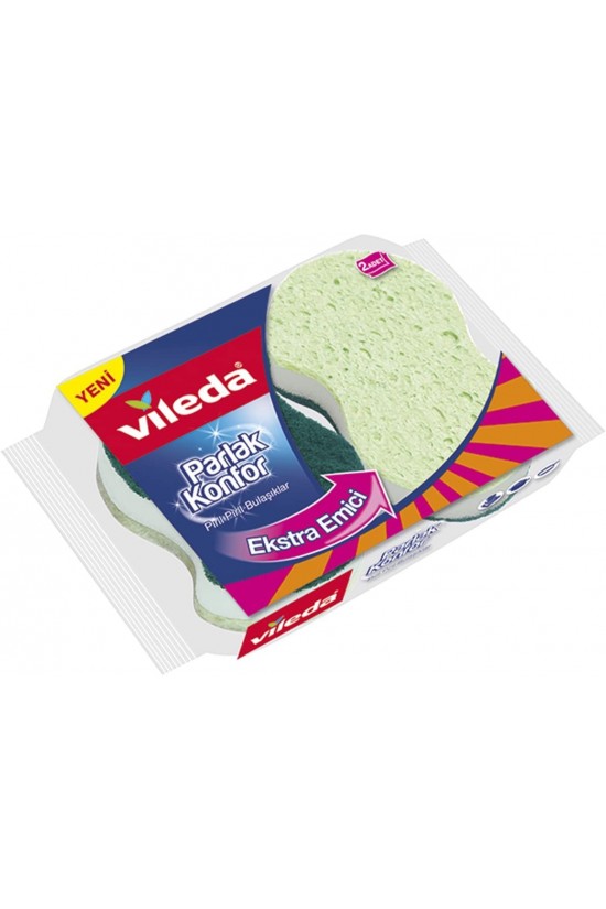 Konfor Oluklu Sünger, 2'li Paket,Parlak Konfor Oluklu Sünger, 2'li Paket,Parlak