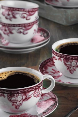 Zeugma Set de 12 Tasses à Thé pour 6 Personnes, 220 ml