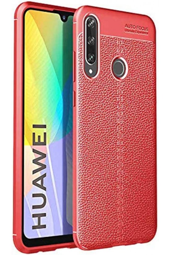 P40 Lite E Hülle Niss Lederoptik Silikon Rot P40 Lite E Hülle Niss Lederoptik Silikon Rot