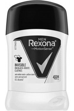 Antitranspirant Stick Deodorant für Herren, unsichtbar, Schwarz und Weiß, 50 ml, 1 Stück