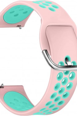 Relógio GT Active Rainbow Sport Band Strap Rosa Claro Turquesa